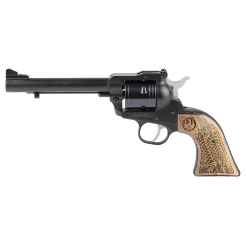 Ruger, Super Wrangler Collector's Series, Revolver, Single Action Only, 22 LR/22 WMR, 5.5" Barrel, Cerakote Finish, Black, Engraved American Walnut Grips, Adjustable Rear Sight & Ramp Front Sight, 6 R