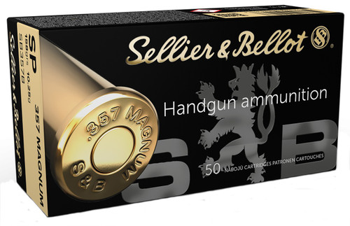 Sellier & Bellot SB357B Handgun  357 Mag 158 gr Soft Point 50 Per Box - 754908500468