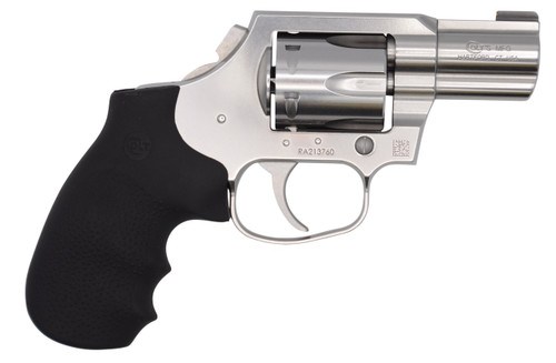 Colt Mfg KCOBRASB2BB King Cobra Carry 357 Mag 6 Shot 2" DAO Brushed Stainless Steel Barrel, Cylinder & Frame, Black Hogue Rubber w/Finger Grooves Grip - 09828900129