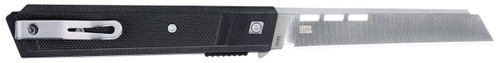 CRKT 3840 Zephyr 3.22" Folding Sheepsfoot Plain Satin D2 Blade, Black G10 Handle, Liner lock - 794023384000