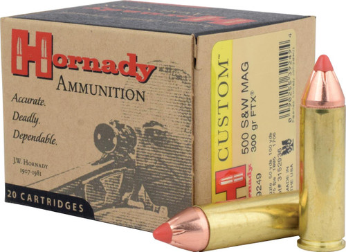 Hornady 9249 Flex Tip Expanding 500 Smith & Wesson 300 GR 20Box - 090255392494