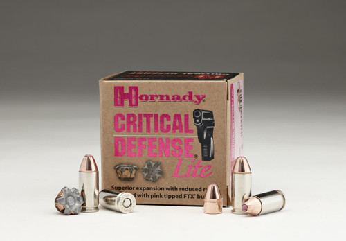 Hornady 90240 Critical Defense Lite 9mm Luger 100 GR Flex Tip Expanding 25 Bx - 090255902402