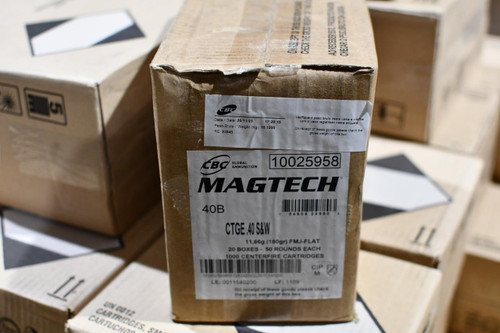Magtech 40B Sport Shooting 40 Smith & Wesson (S&W) 180 GR Full Metal Jacket Flat Nose 1000rd - 754908162703