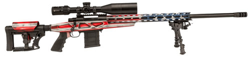 Howa HCRA72507USK HCR Bolt 6.5 Creedmoor 24" 10+1 Luth-AR MBA-4/Aluminum Chassis Black Stk American Flag Cerakote/Black - 682146388121