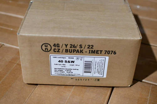 Sellier & Bellot SB40B Handgun 40 S&W 180 GR FMJ 1000rd - 754908505234