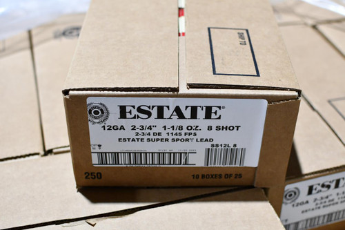 Estate SS12L8 Super Sport 12 Gauge 2.75" 1145 FPS 1 1/8 oz 8 Shot 250 Case - 604544052480