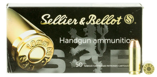 Sellier & Bellot SB10A Handgun  10mm Auto 180 gr Full Metal Jacket (FMJ) 50 Bx/ 20 Cs - 754908500918