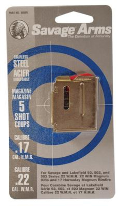 Magazine for 93 Series Magnum .22 Winchester Magnum/.17 HMR 5 Round Stainless Steel - 062654900099