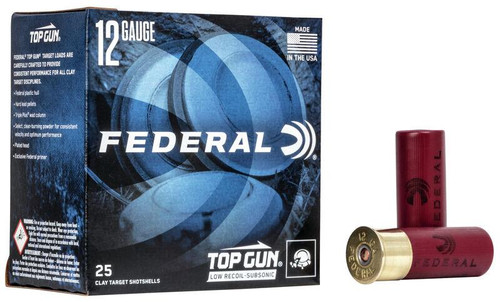 Federal TGM12375 Top Gun Subsonic 12 Gauge 2.75" 1-1/8 oz 7.5 Shot 25 Box - 029465026301