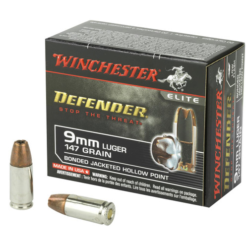 Winchester Bonded Defender 9mm Luger 147 Grain Bonded PDX1 - 020892217836