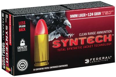 American Eagle Syntech 9mm Luger 124 Grain Total Synthetic Jacket 50 Rounds Per Box - 604544625769