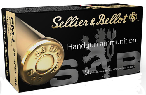 Sellier & Bellot SB38P Handgun  38 Special 158 gr Full Metal Jacket (FMJ) 50 Bx/ 20 Cs - 754908500482