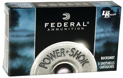 Federal Power-Shok 12 Gauge 2.75 Inch 1140 FPS 9 Pellets 00 Buck 5rd Box - 029465016494
