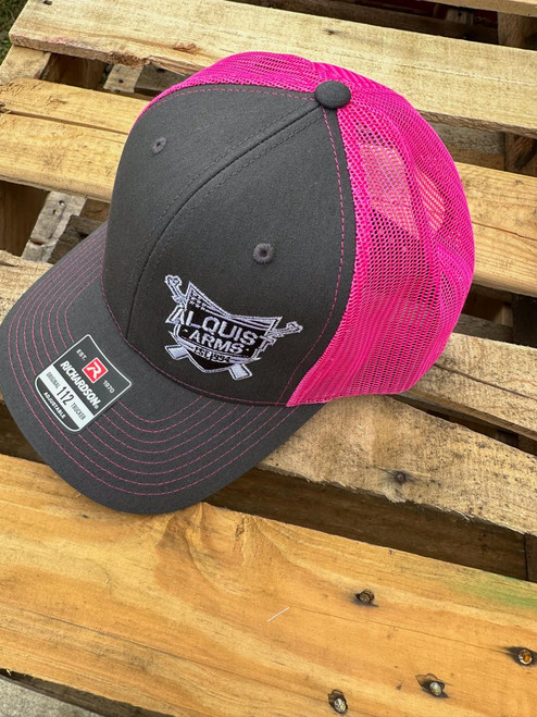 Alquist Arms Shield Logo Richardson112 Charcoal Gray/Neon Pink - 400000191171