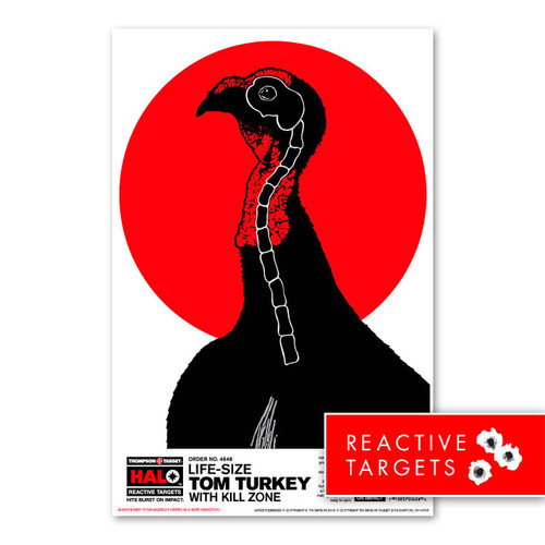 Thompson Target HALO Life-Size Turkey Reactive Splatter Targets 12.5"x19" 5PK - 718837246484