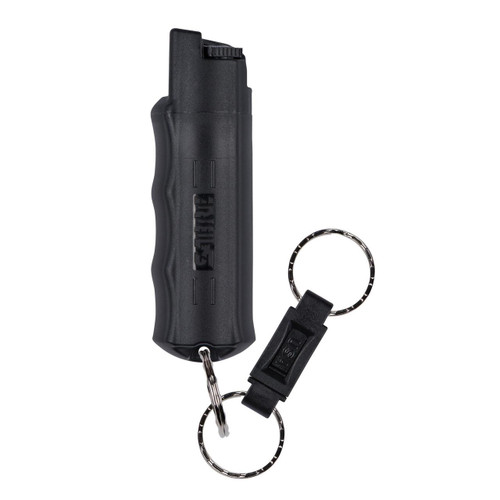 SABRE PEPPER SPRAY WITH QUICK RELEASE KEY RING BLACK - 023063105550