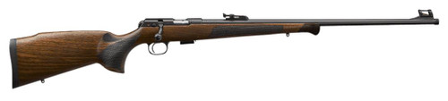 CZ-USA 02371 CZ 457 Premium 22 LR Caliber with 5+1 Capacity, 24.80" Threaded Barrel, Black Nitride Metal Finish & Monte Carlo   Turkish Walnut Stock Right Hand (Full Size) - 806703023717