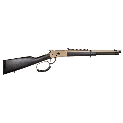 Rossi 9235716U3TB R92 Carbine 357 Mag 8+1, 16.50" Threaded, FDE Barrel/Rec, Black Synthetic Furniture, Big Loop Lever, Adj. Peep Sight, Scope Mount - 754908329205