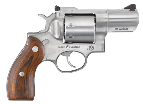 Ruger 5051 Redhawk  357 Mag 38 Special 8rd 2.75" Satin Stainless Steel Barrel, Cylinder & Frame, Hardwood Grip - 736676050512