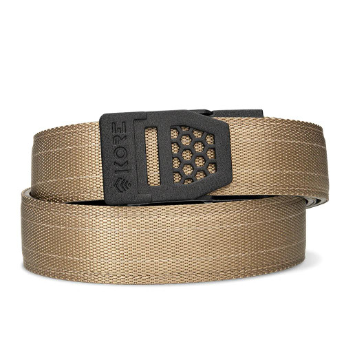 Kore X6 Black Buckle Tan 499 Tactical Gun Belt 24"-54" - 810077914878