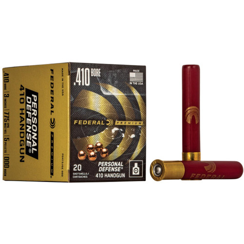 Federal Premium Personal Defense Judge .410 Gauge 3 Inch 775 FPS 5 Pellet 000 Shot 20 Box - 029465027575