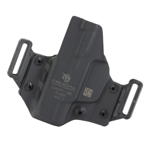 Crucial Concealment, Covert OWB, Ambidextrous, Kydex, Black, Fits Ruger