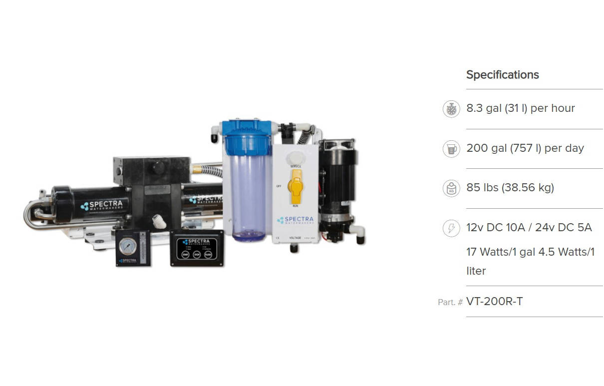 Ventura 200 Remote Tropical 12VDC Watermaker Trotac Marine