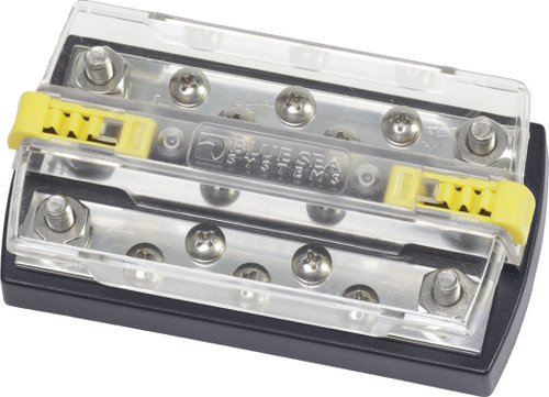 Blue Sea 2722 DualBus Plus 150A BusBar - 1/4"-20 Stud 5 Gang