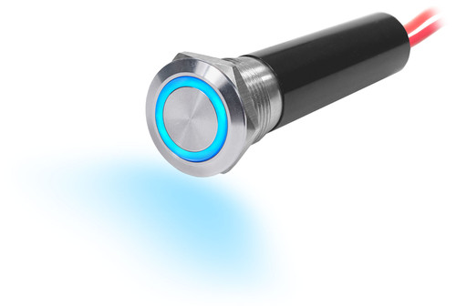 Blue Sea 20A Push Button LED Ring Switch OFF-ON