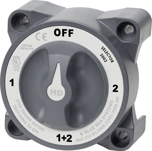 Blue Sea 3003 HD-Series Heavy Duty Selector Battery Switch with AFD