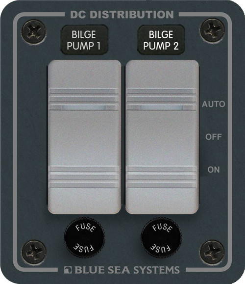 Blue Sea 8664 Contura Water-Resistant DC Panel - Bilge Pump Control 2 Position