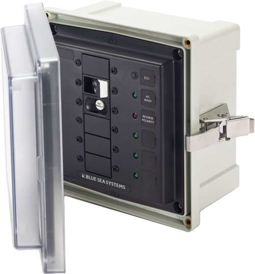 Blue Sea 3116 SMS Surface Mount System Panel Enclosure - 120V AC / 30A ELCI Main - 3 blank circuit positions