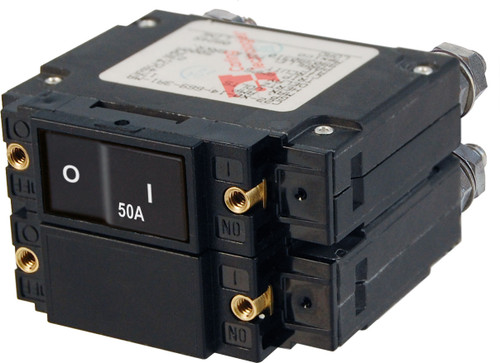 Blue Sea C-Series Flat Rocker Circuit Breaker - Double Pole AC