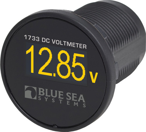 Blue Sea 1733 Mini OLED DC Voltmeter - Yellow