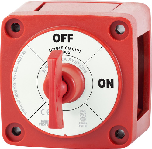 Blue Sea 6005 m-Series Mini On-Off Battery Switch with Key - Red