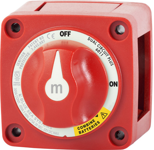 Blue Sea m-Series Mini Dual Circuit Plus Battery Switch