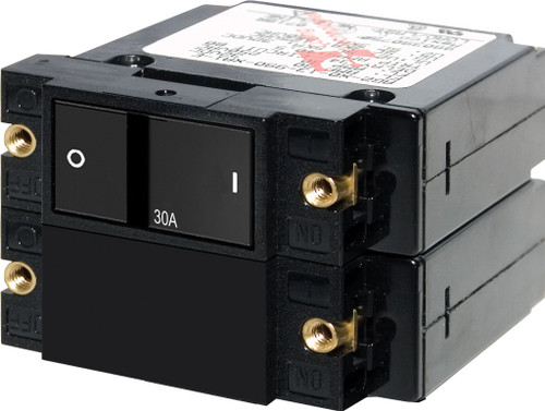 Blue Sea 7414 A-Series Flat Rocker Circuit Breaker - Double Pole 30A