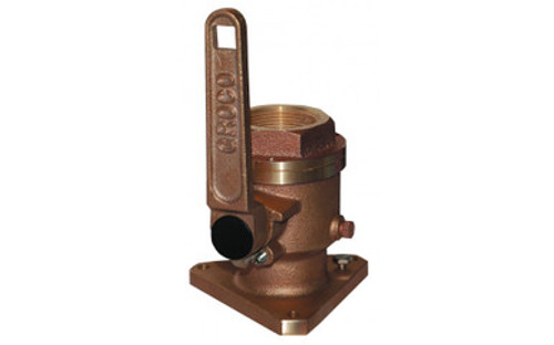 Groco BV-1500 1-1/2"Bronze Flanged Seacock | Trotac Marine