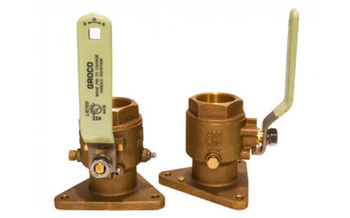 Groco FBV-1500 1-1/2"Bronze Flanged Ball Valve | Trotac Marine
