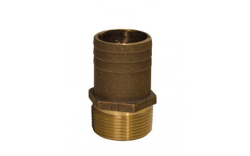 Groco FF-500 1/2" NPT Bronze Full Flow Pipe to Hose Fitting | Trotac Marine Groco FF-500 1/2" NPT Bronze Full Flow Pipe to Hose Fitting | Trotac Marine