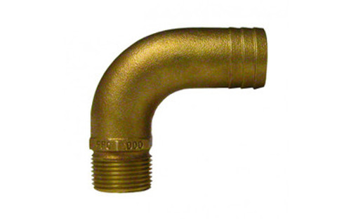 Groco FFC-1250 1-1/4" NPT Bronze Full Flow 90 Degree Pipe to Hose Fitting | Trotac Marine Groco FFC-1250 1-1/4" NPT Bronze Full Flow 90 Degree Pipe to Hose Fitting | Trotac Marine