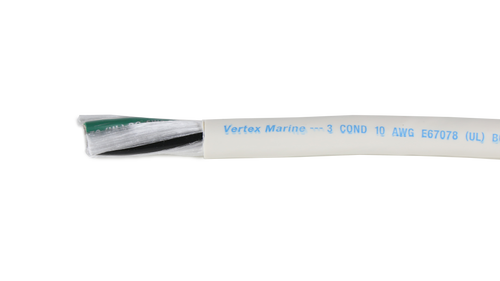 12/3 Round Tinned Wire White Cover