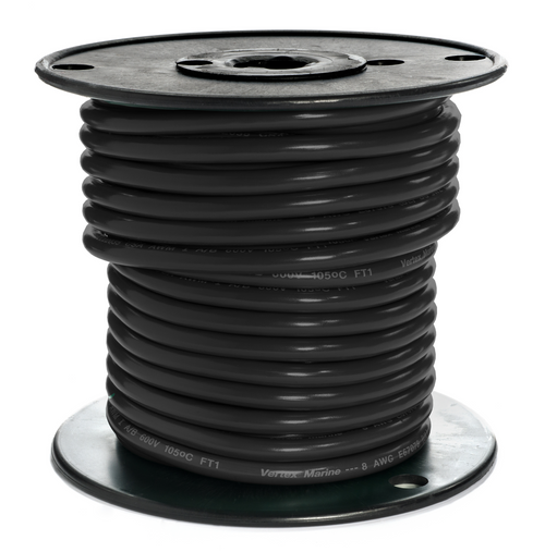 8GA Black Tinned Wire