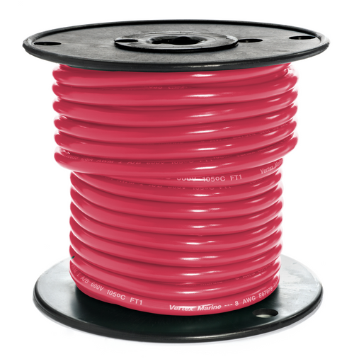 8GA Red Tinned Wire