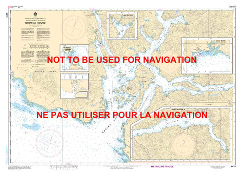 Chart 3675 - Nootka Sd. Gold Rv. Princesa Ch.