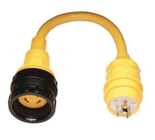 Pigtail Adapter, 20A 125V Male To 30A 125V Female