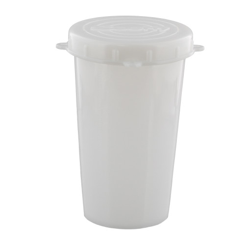 White 1 Litre Bait Jar with quick lock threaded lid