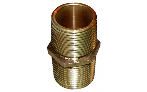 1/2" Bronze Hex Pipe Nipple