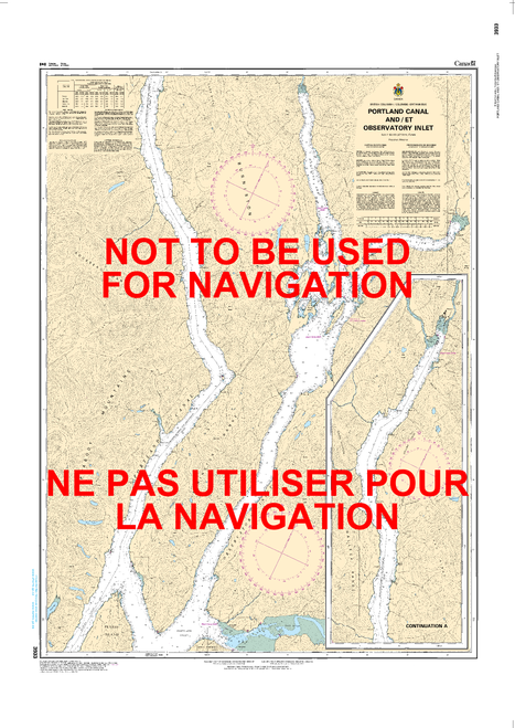 Chart 3933 - Portland Canal and/et Observatory Inlet