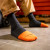 Steely Crew Midweight Work Sock Gray/Orange